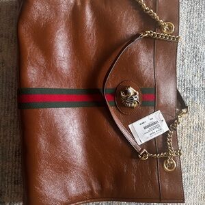 Gucci Brown and Cream Leather Bag